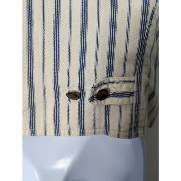 Vintage 90's Liz Claiborne Vest Mixed Pattern Floral Stripe Cotton Size MP - Picture 5 of 7